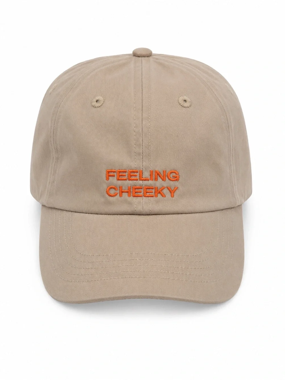 Morphe Feeling Cheeky Dad Hat Beige Embroidered Adjustable Baseball Cap NWT